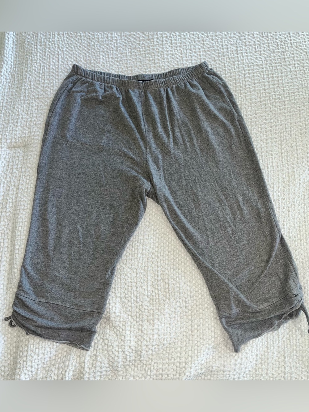 Pure Essence Urbanology Bamboo Blend Capri Pants Womens Lg Gray